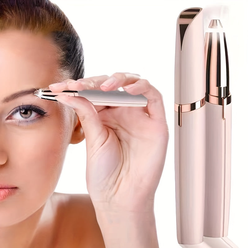 Electric Eyebrow Trimmer, Automatic, USB Charging, Rechargeable Lithium Battery 60mAh, Unscented, Abs Material, with Eyebrow Knife and Shaper (or Blade) for Women, Unisex Body Hair Remover